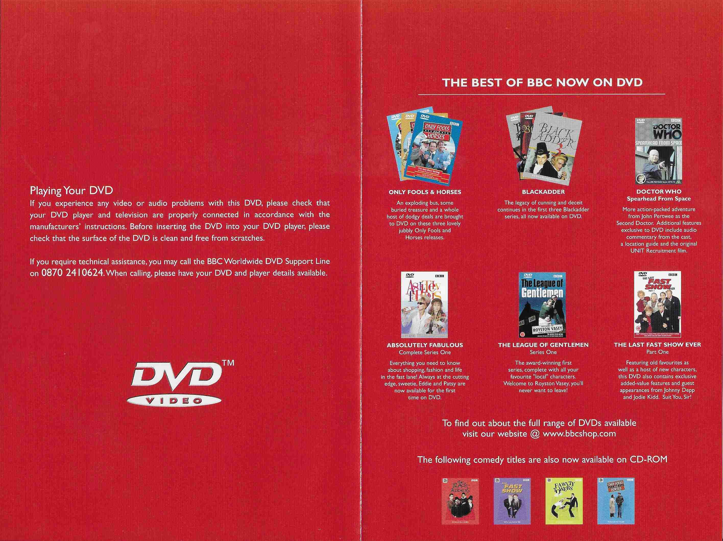 Middle of cover of BBCDVD 1037